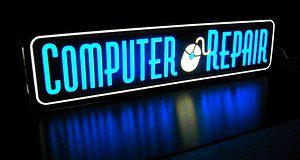 computer repair sign